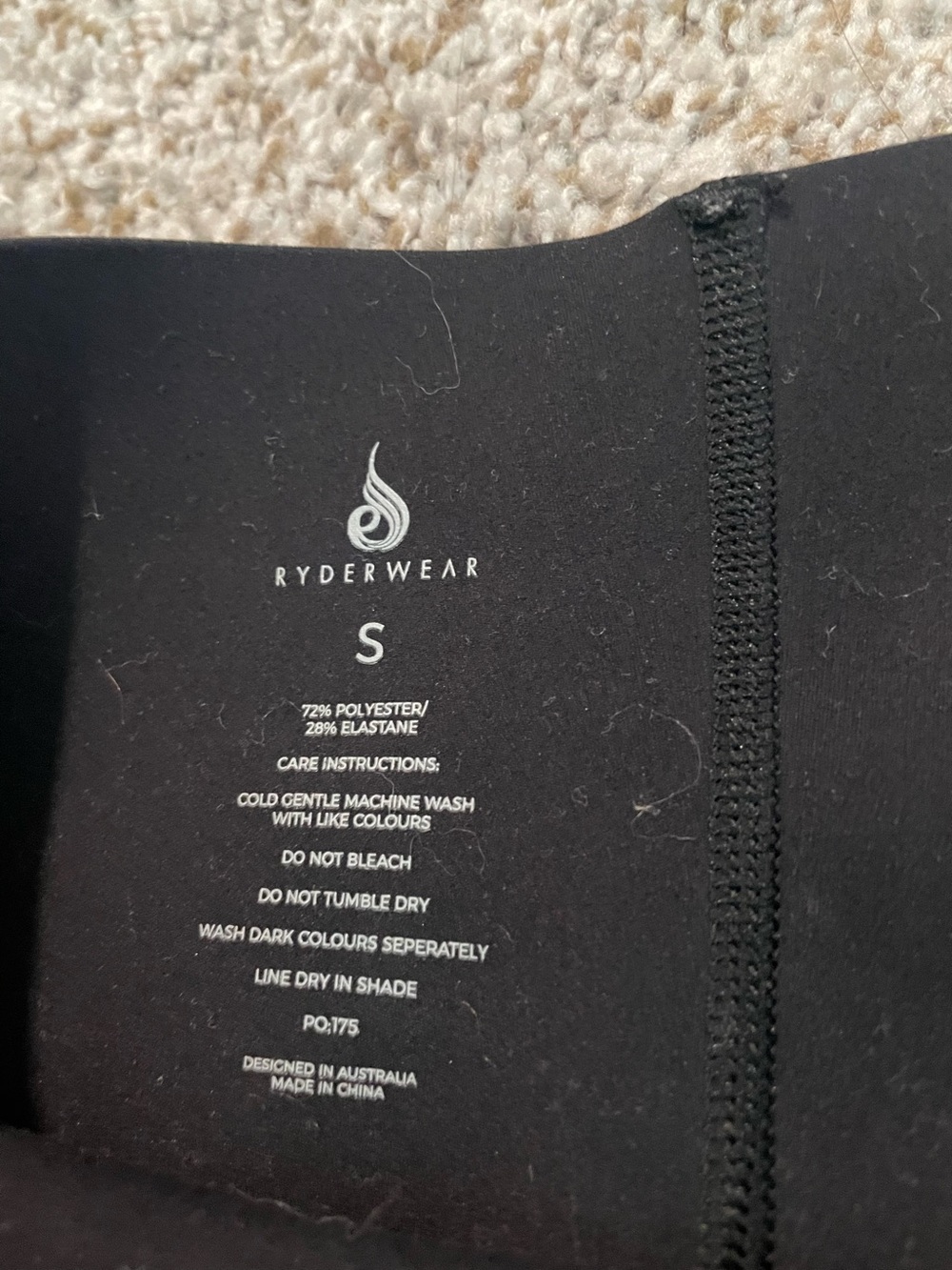 Ryderwear Seamless High Waisted 7/8 Leggings Black‎ Small - Picture 3 of 5